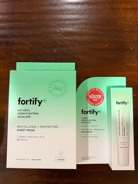 fortify+ Revitalizing & Protecting Sheet Mask and Eye Cream Set- Korean Skincare